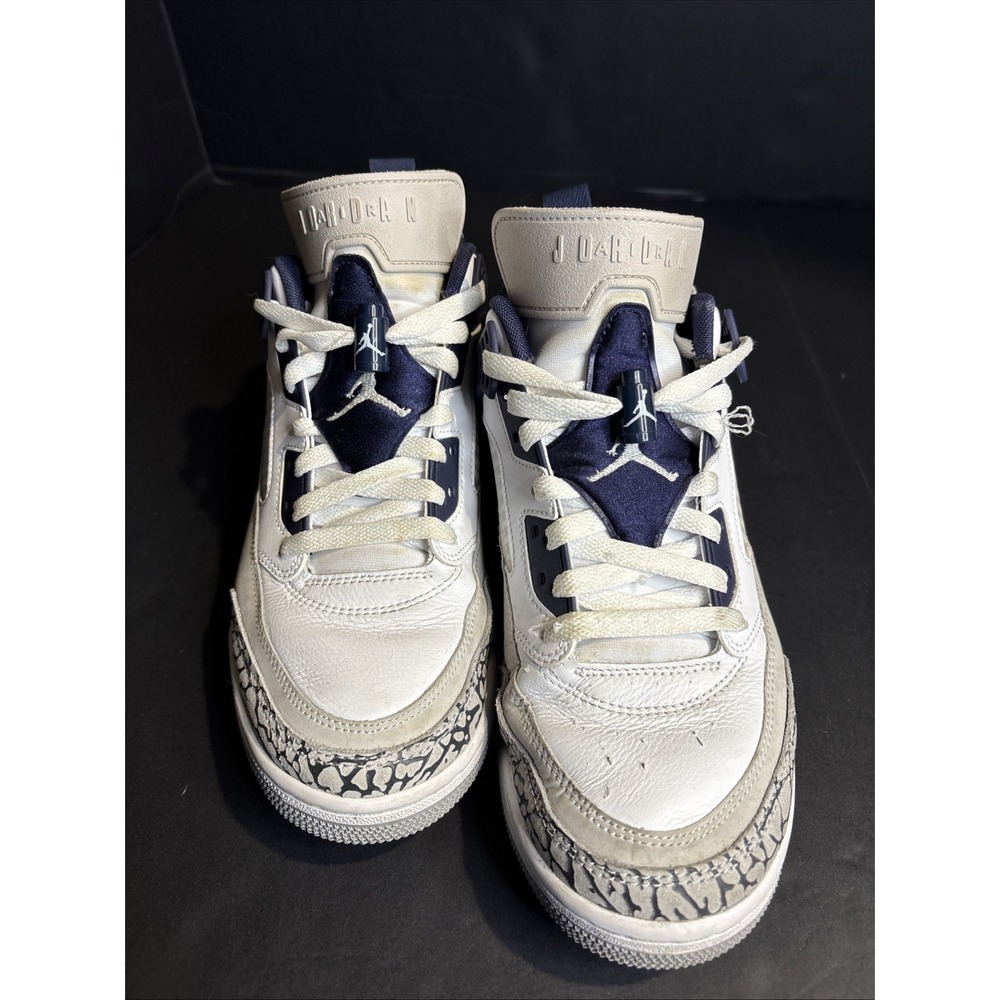Size 8.5 - Air Jordan Spizike Low White Midnight Navy - Picture 2 of 16